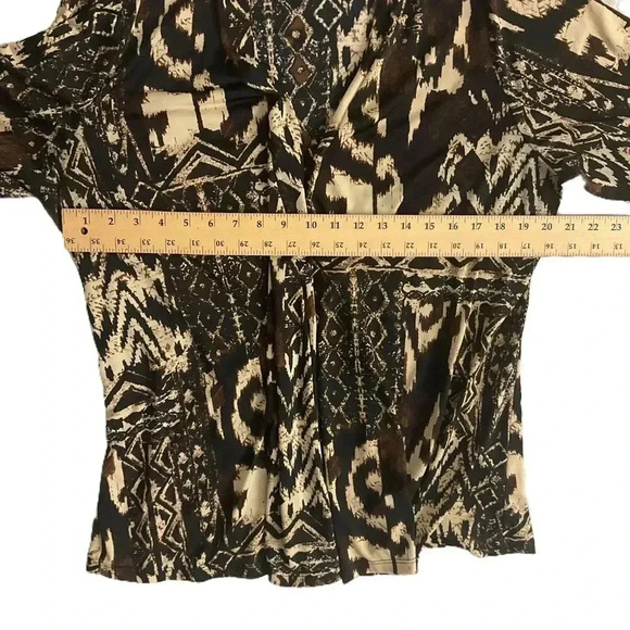 Judith Womens Animal Print Open Front Cardigan 3/4 Sleeves Patterned Size 2X - Picture 2 of 6